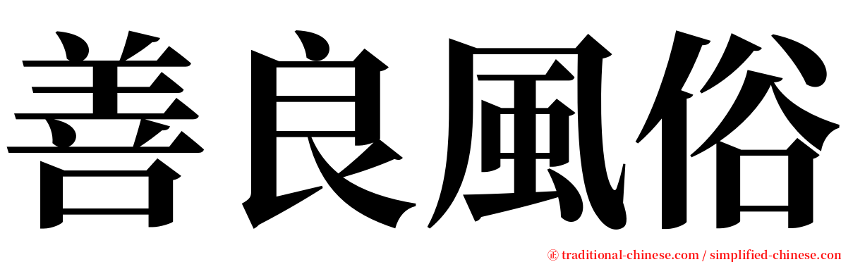 善良風俗 serif font