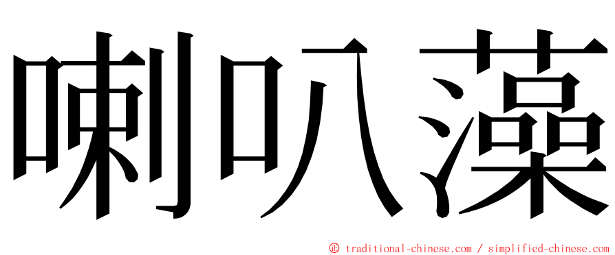 喇叭藻 ming font