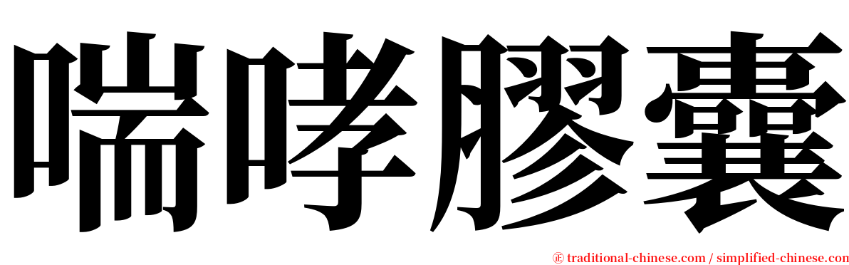 喘哮膠囊 serif font