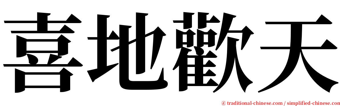 喜地歡天 serif font