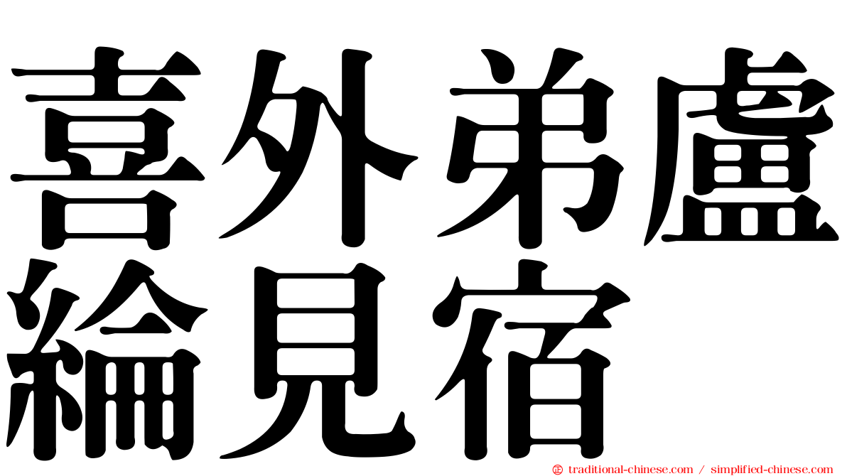 喜外弟盧綸見宿