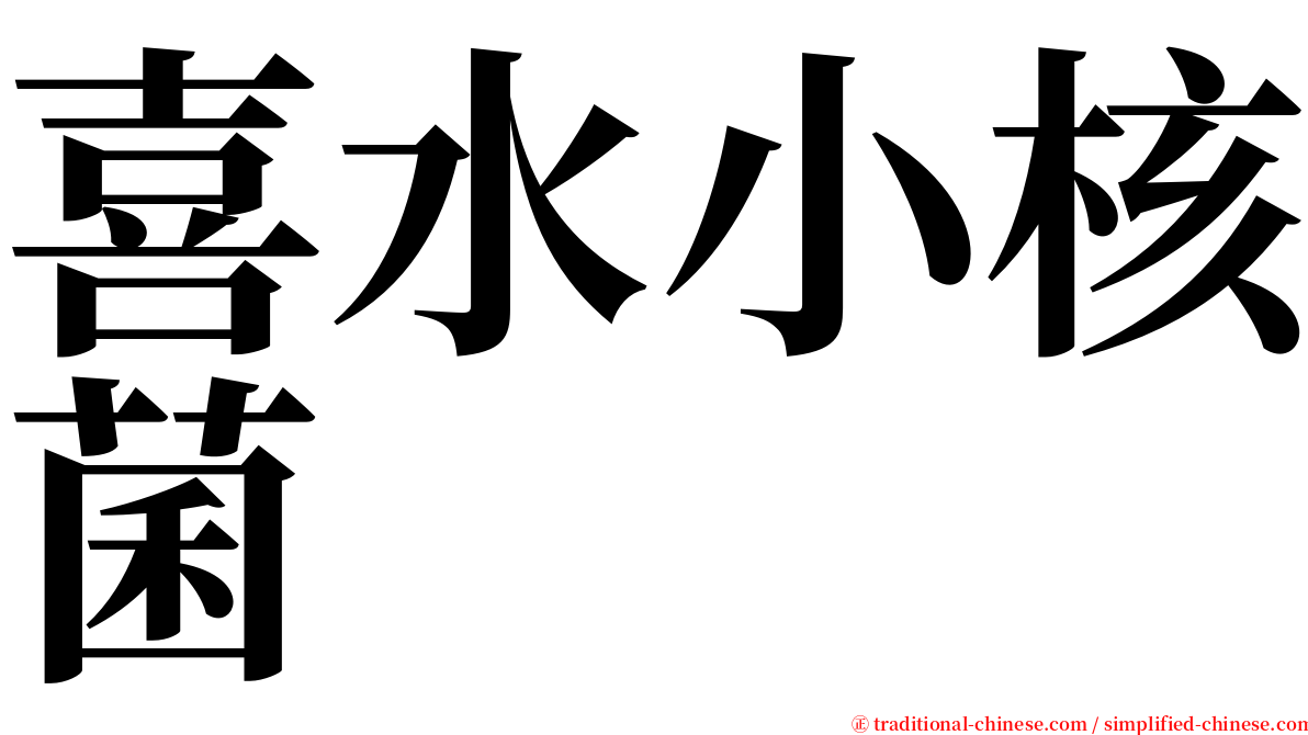 喜水小核菌 serif font