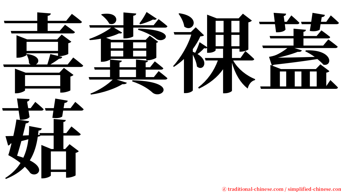 喜糞裸蓋菇 serif font