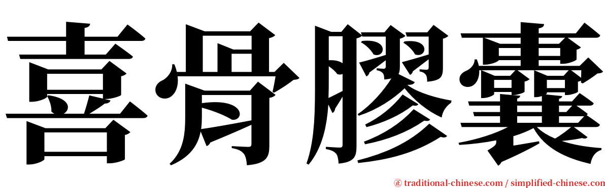 喜骨膠囊 serif font