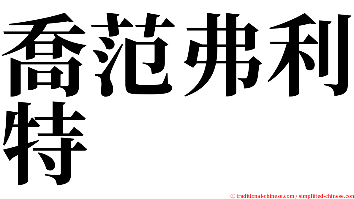 喬范弗利特 serif font