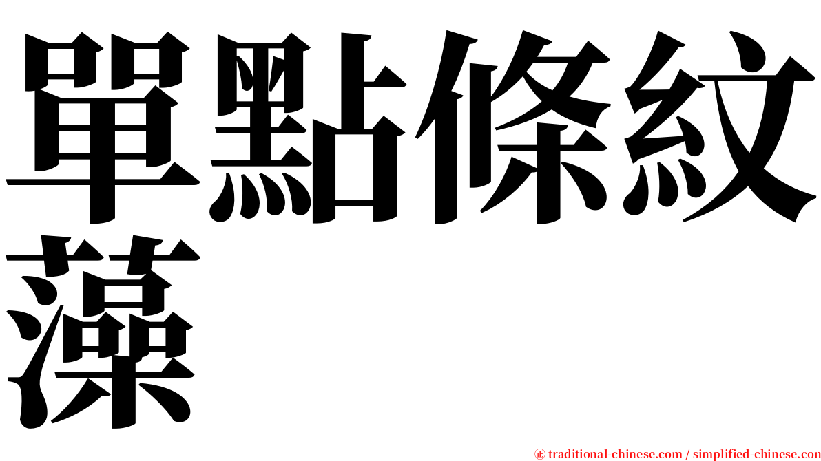 單點條紋藻 serif font