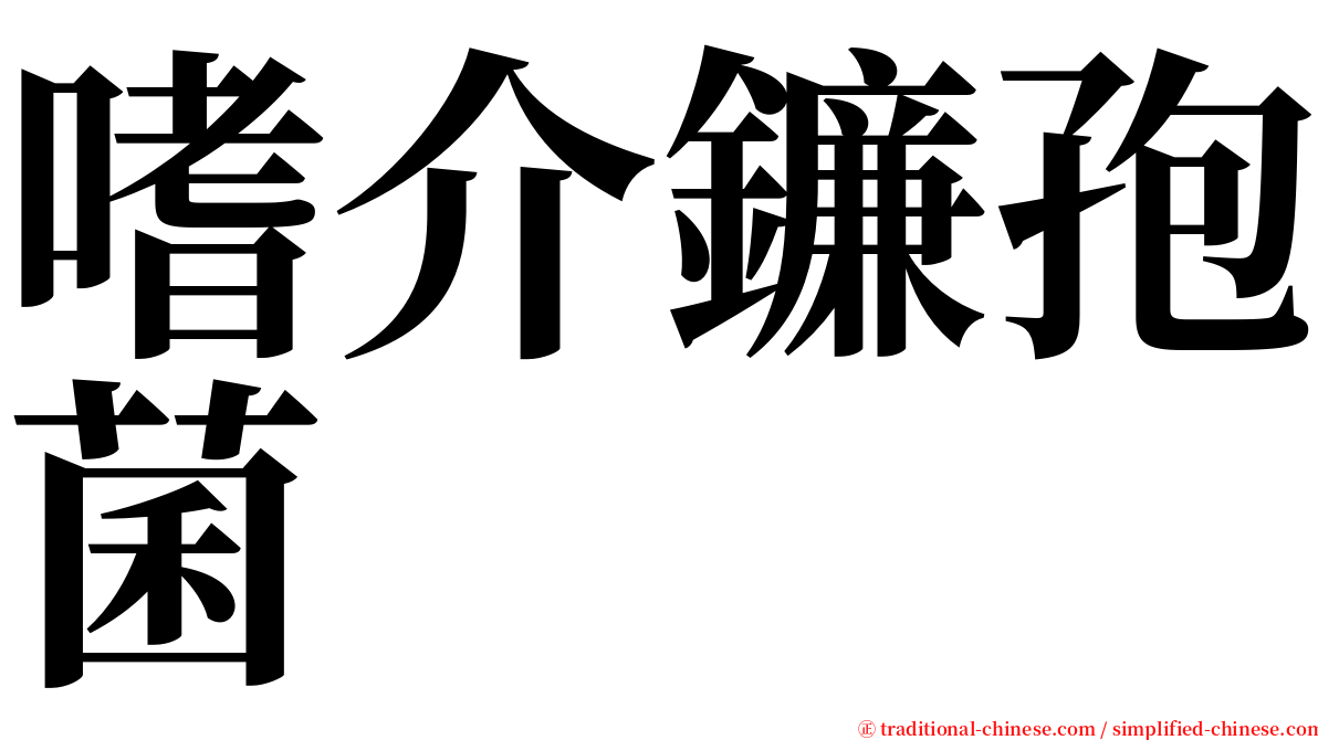 嗜介鐮孢菌 serif font