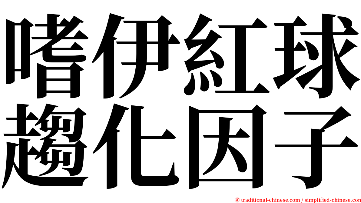 嗜伊紅球趨化因子 serif font