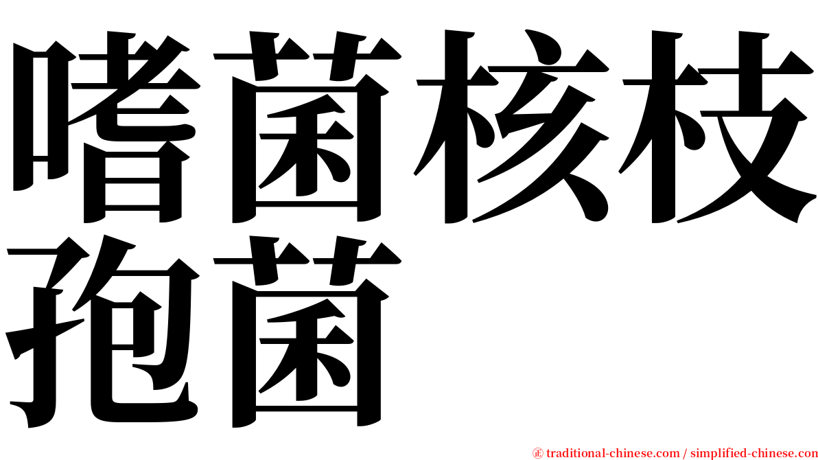 嗜菌核枝孢菌 serif font