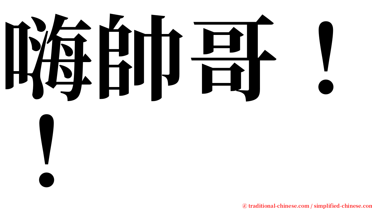 嗨帥哥！！ serif font