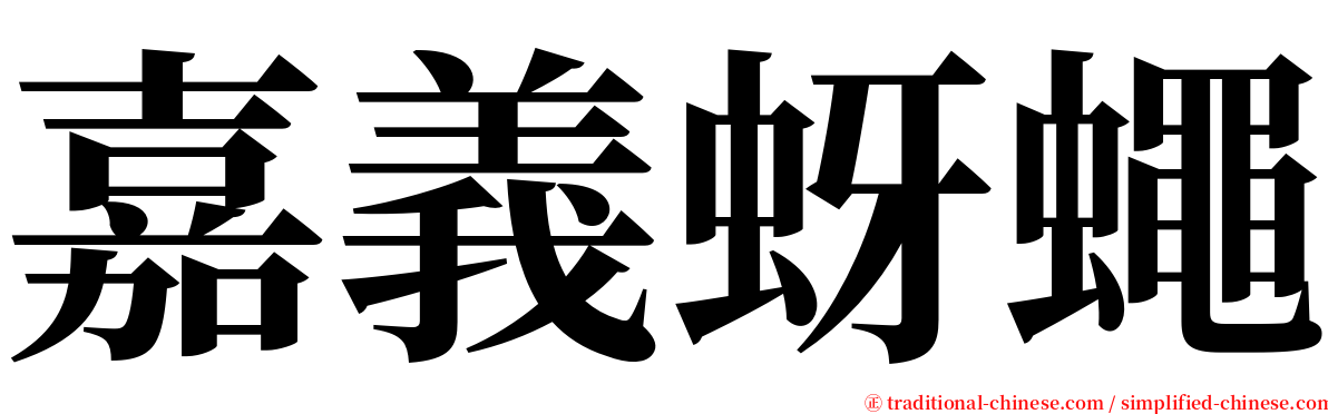 嘉義蚜蠅 serif font