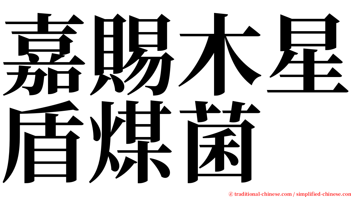 嘉賜木星盾煤菌 serif font