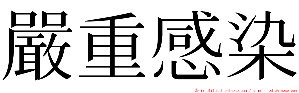 嚴重感染 ming font