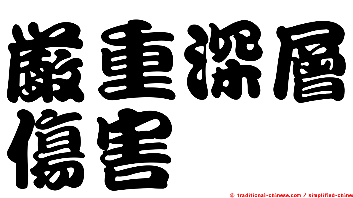 嚴重深層傷害