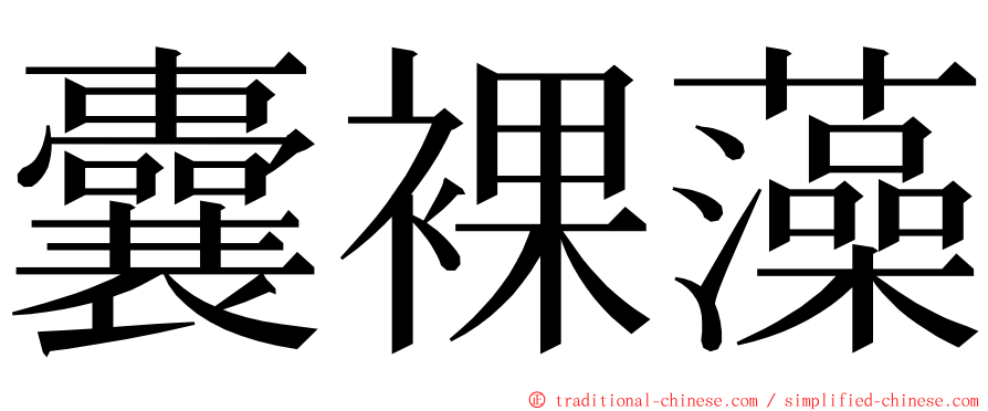 囊裸藻 ming font