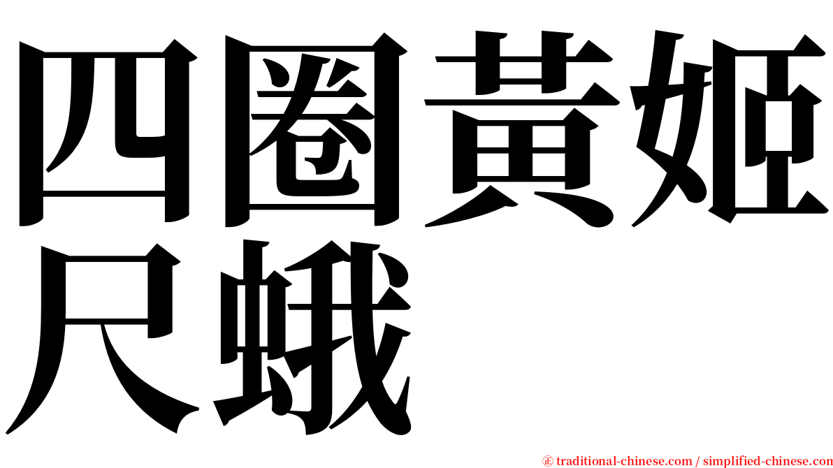 四圈黃姬尺蛾 serif font