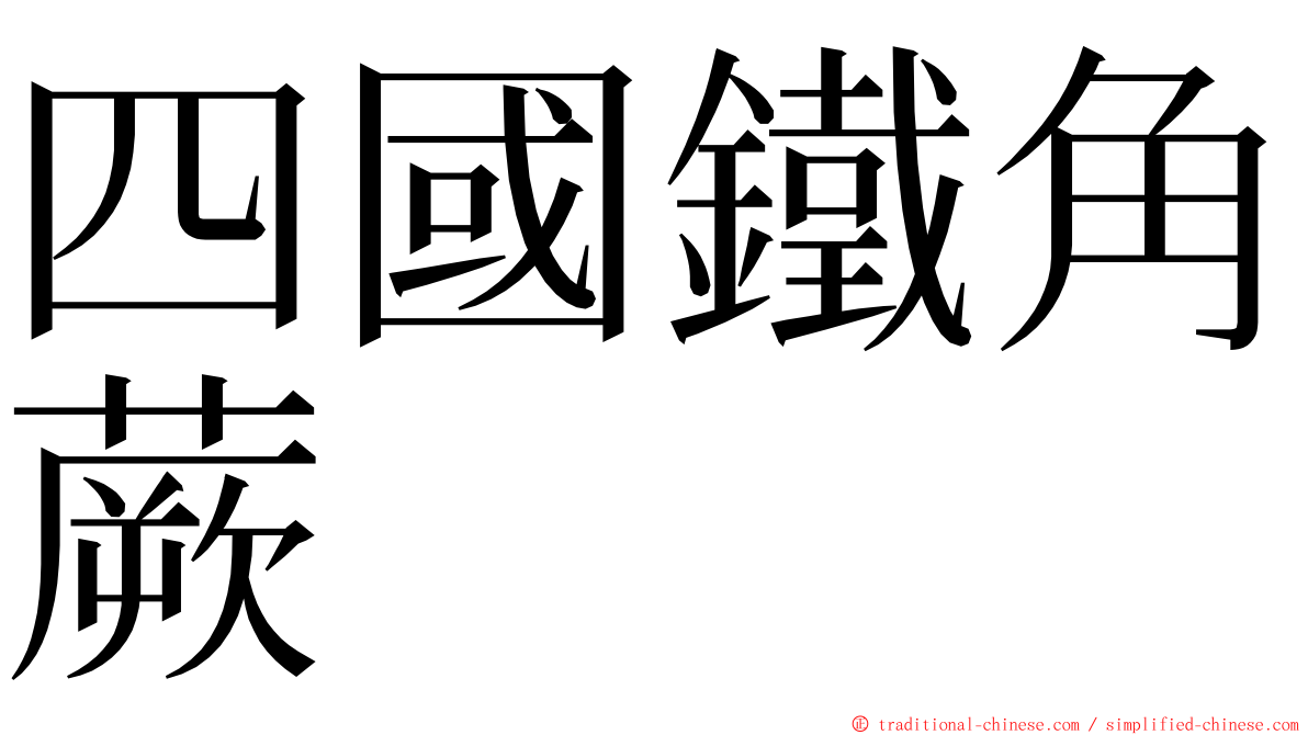 四國鐵角蕨 ming font