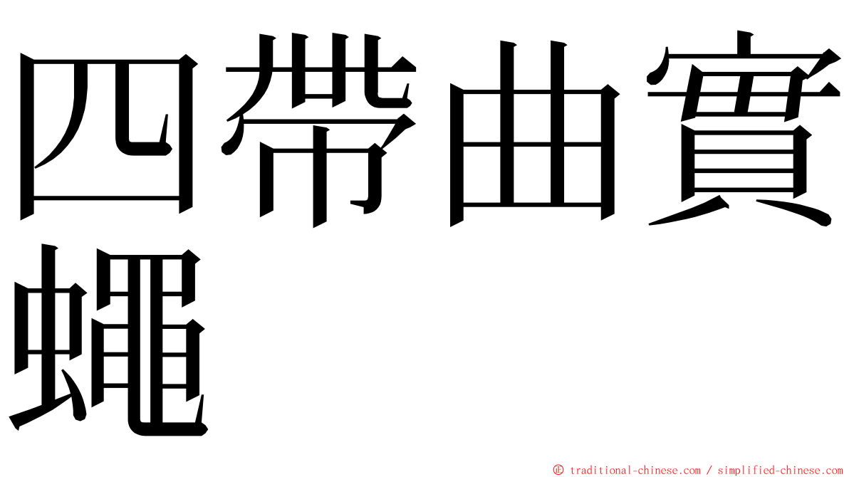 四帶曲實蠅 ming font