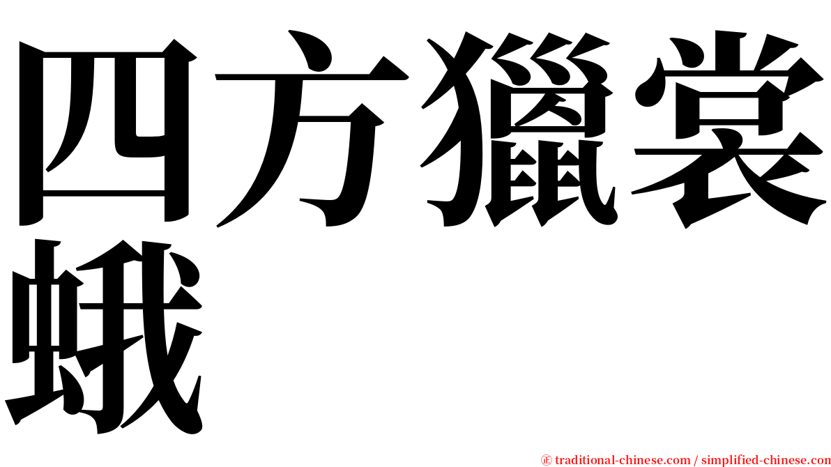 四方獵裳蛾 serif font