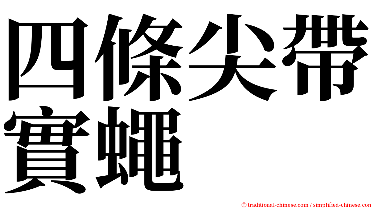 四條尖帶實蠅 serif font