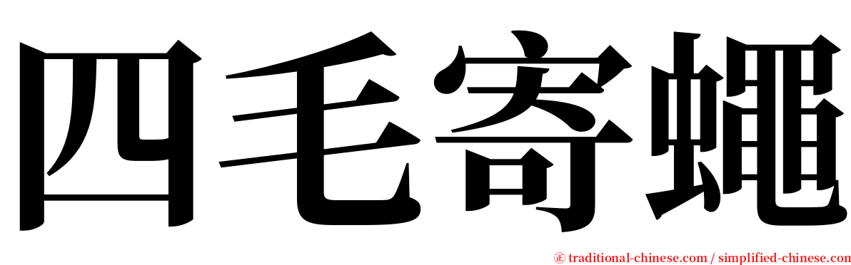 四毛寄蠅 serif font