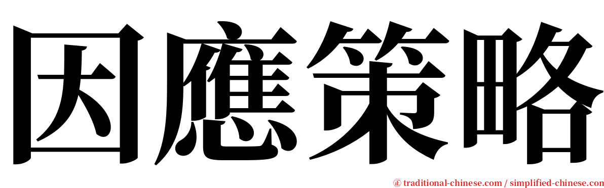 因應策略 serif font