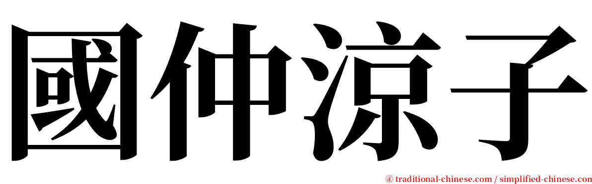 國仲涼子 serif font