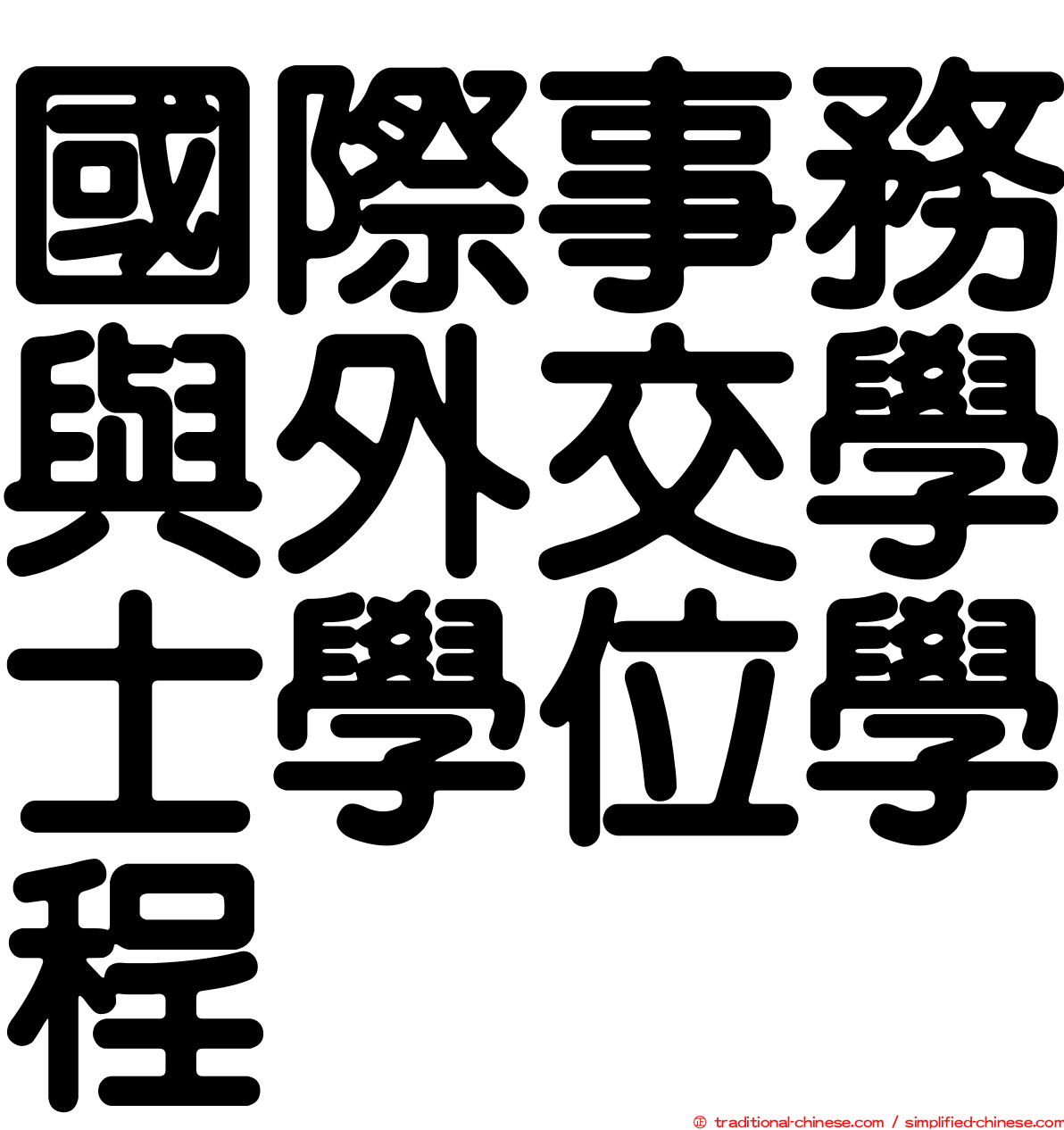 國際事務與外交學士學位學程