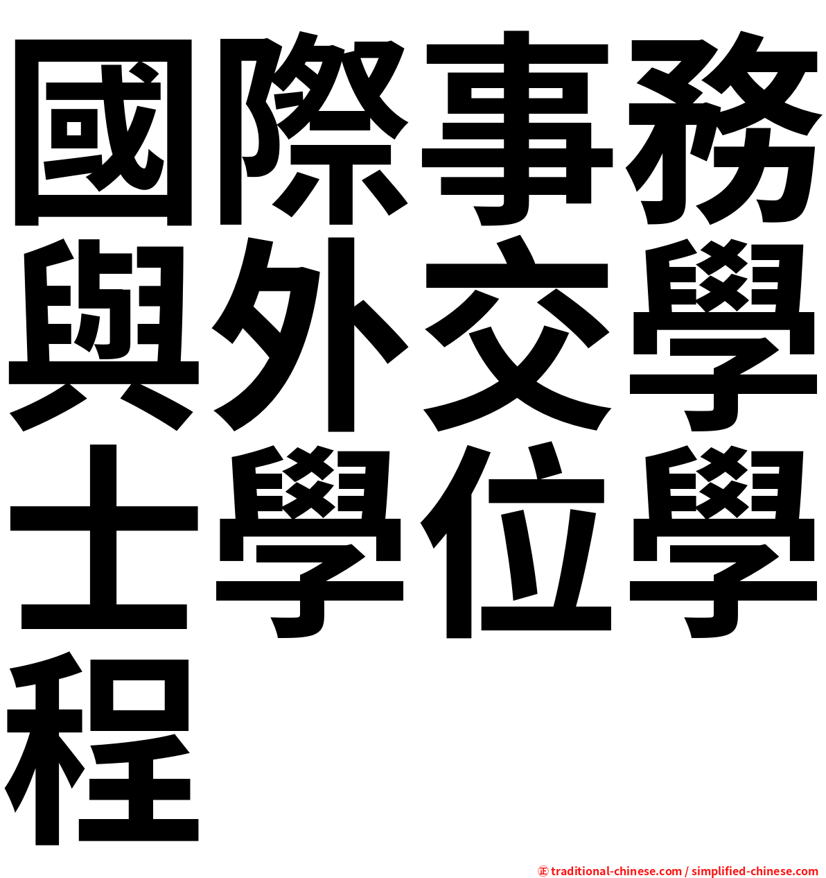 國際事務與外交學士學位學程