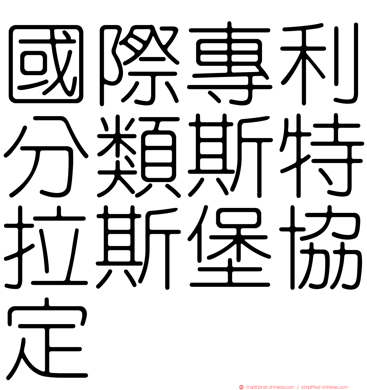 國際專利分類斯特拉斯堡協定