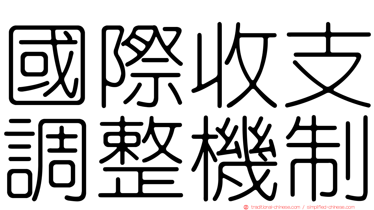 國際收支調整機制