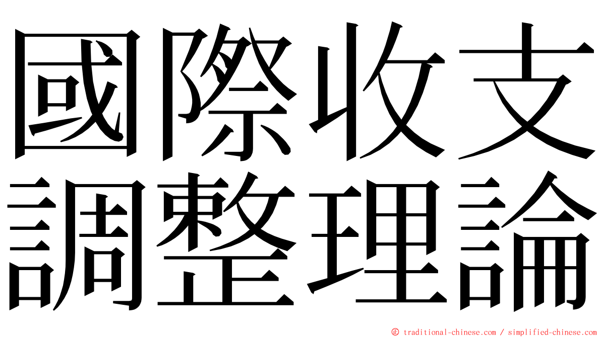 國際收支調整理論 ming font