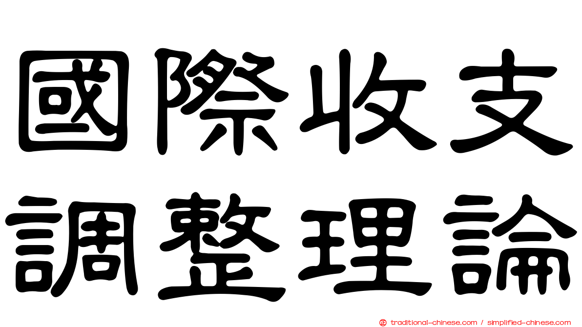 國際收支調整理論