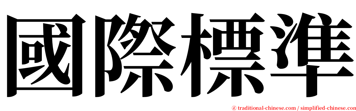 國際標準 serif font