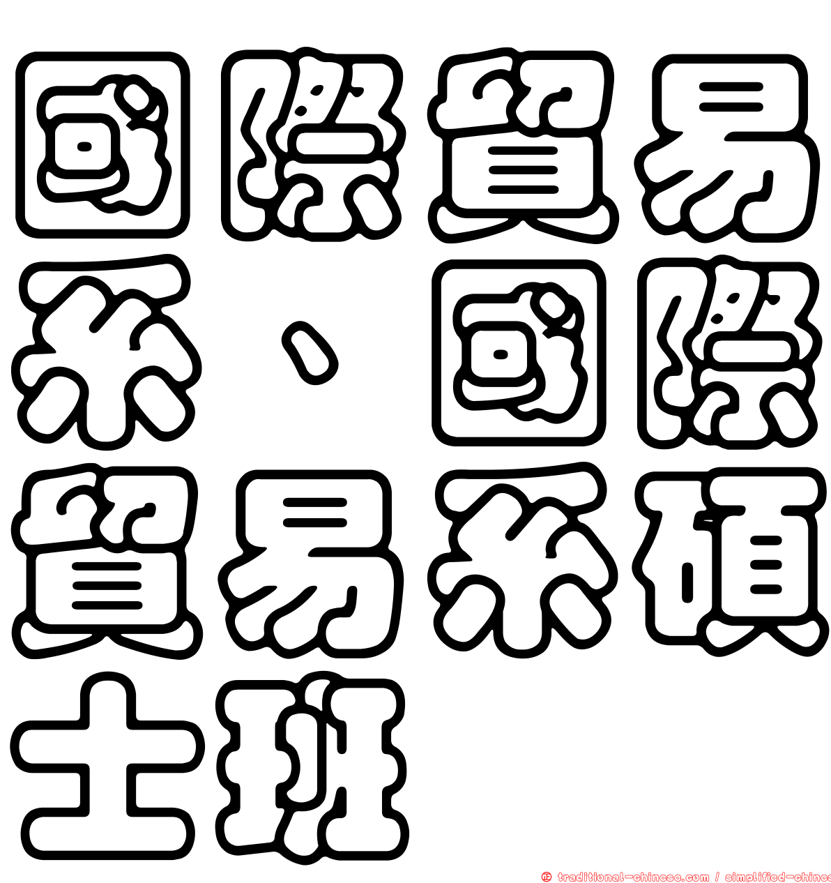 國際貿易系、國際貿易系碩士班