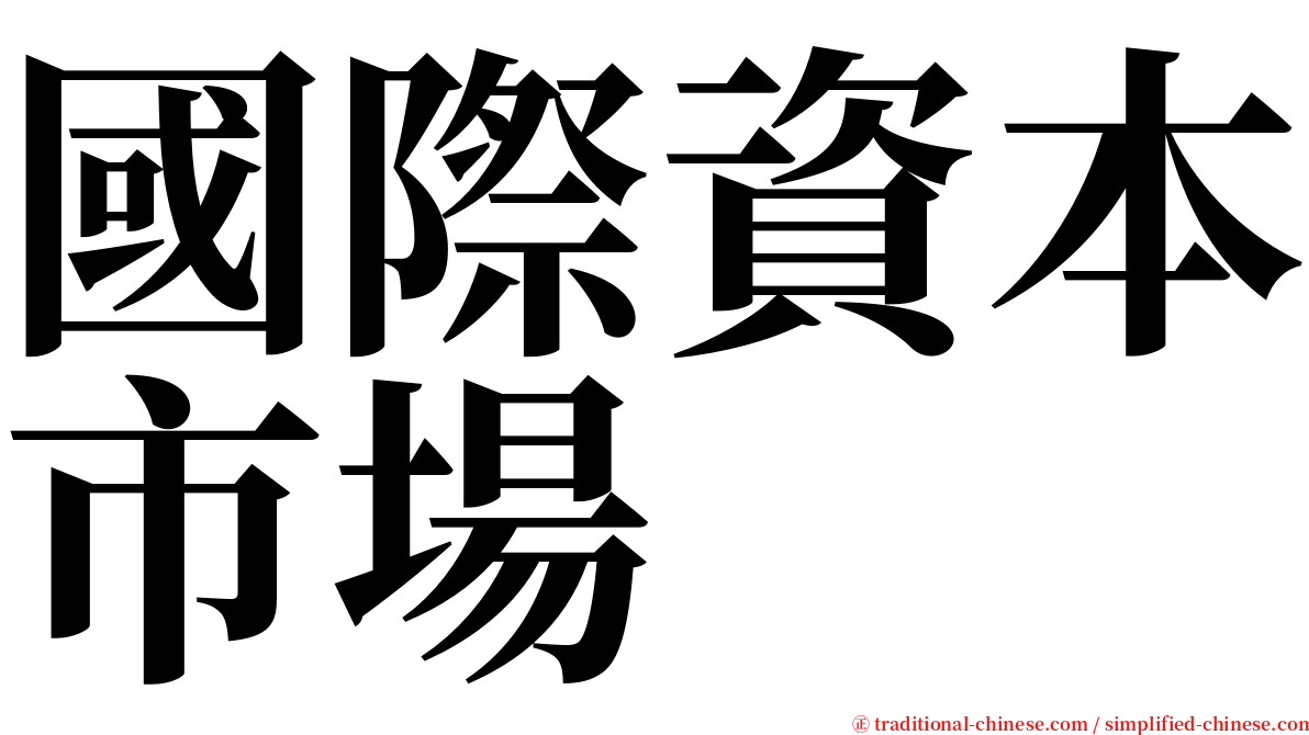 國際資本市場 serif font