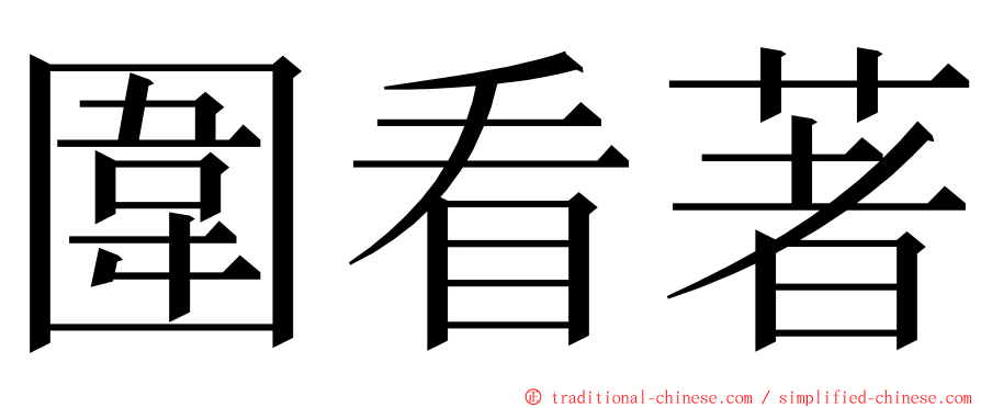 圍看著 ming font