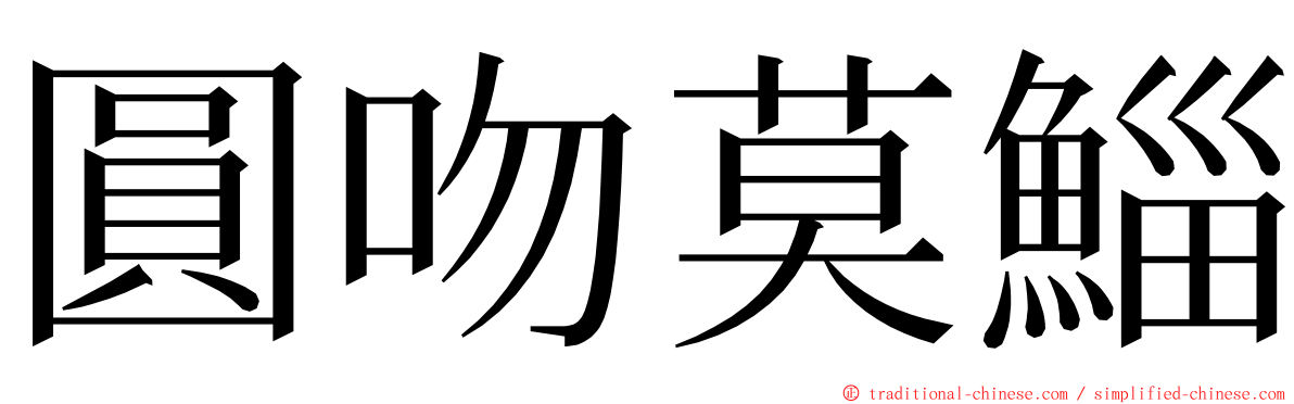 圓吻莫鯔 ming font