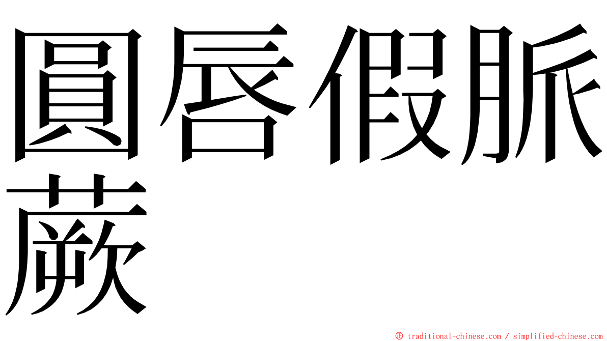 圓唇假脈蕨 ming font