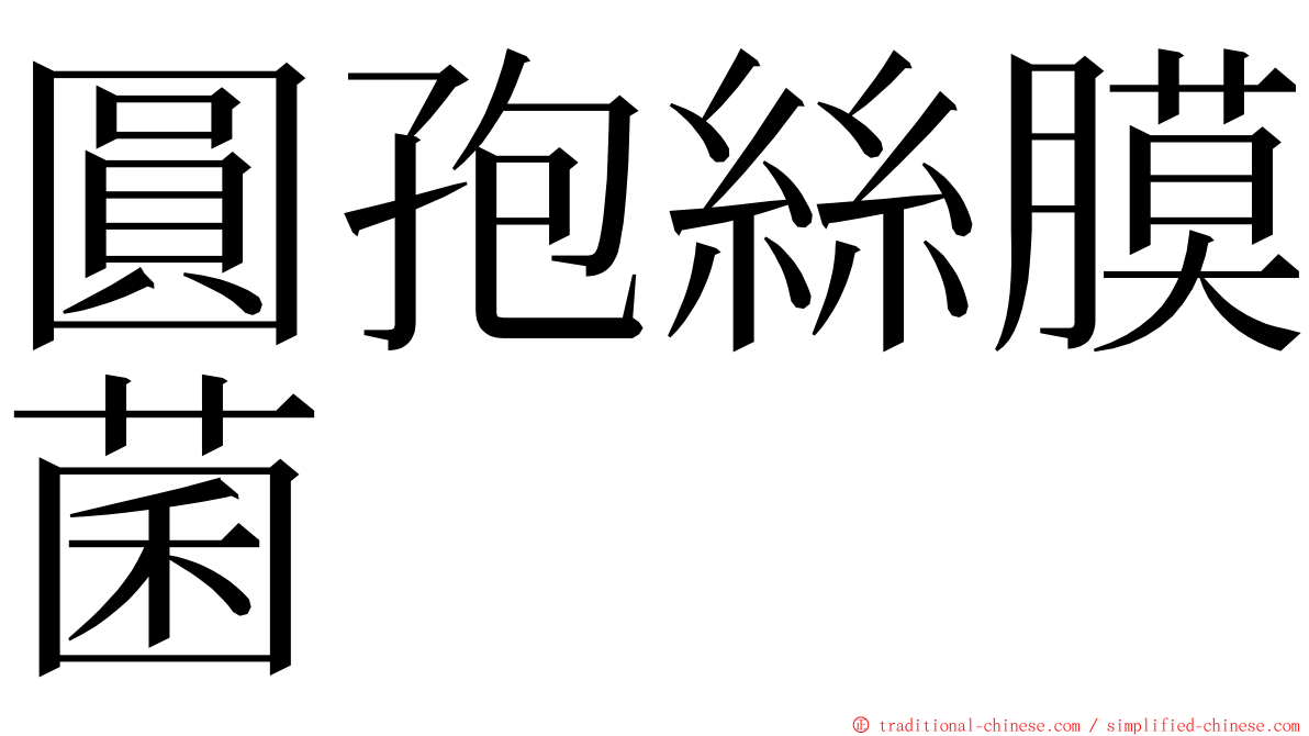 圓孢絲膜菌 ming font