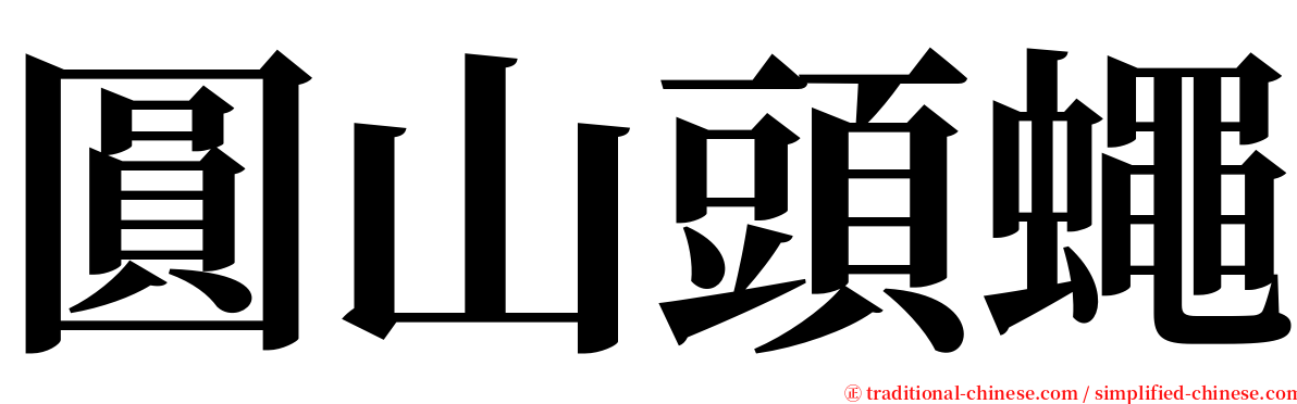 圓山頭蠅 serif font