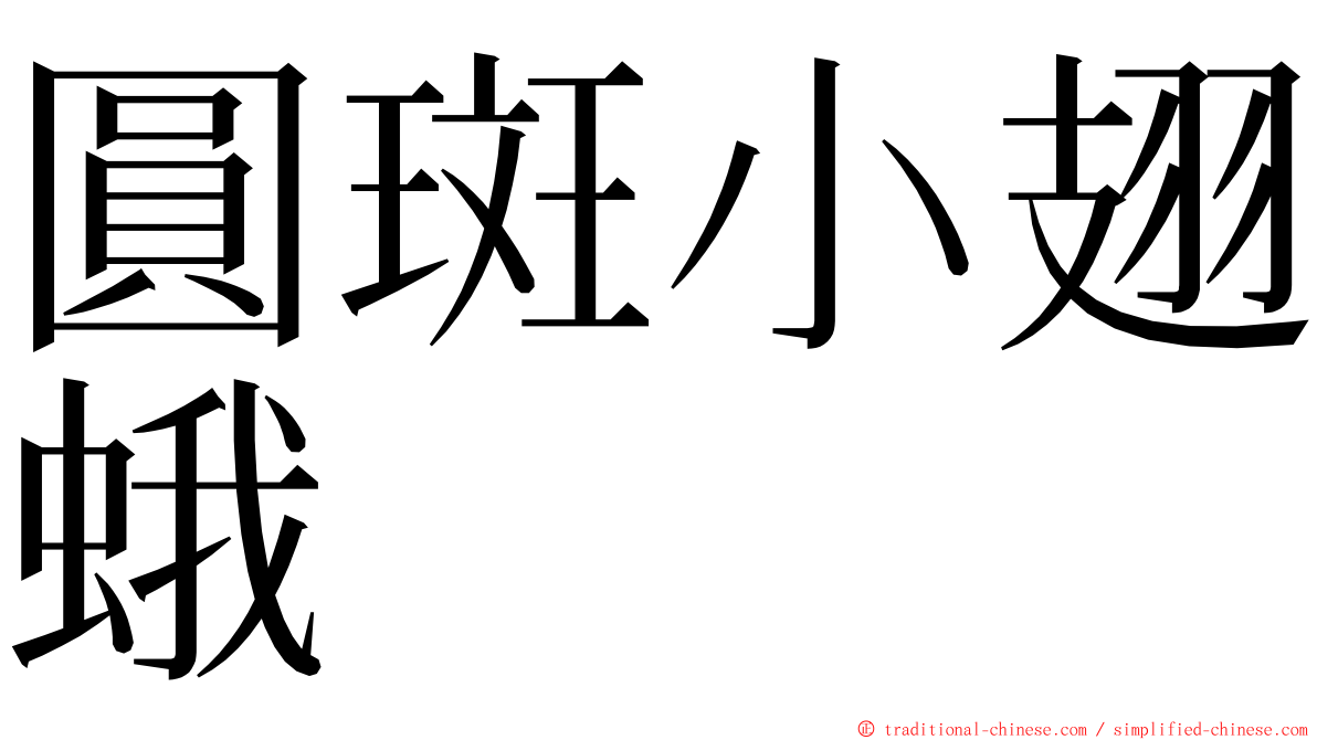 圓斑小翅蛾 ming font