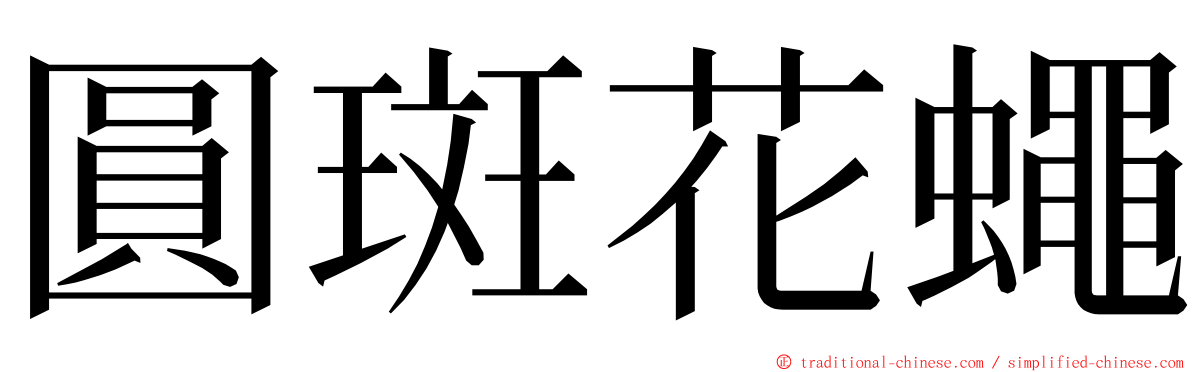 圓斑花蠅 ming font