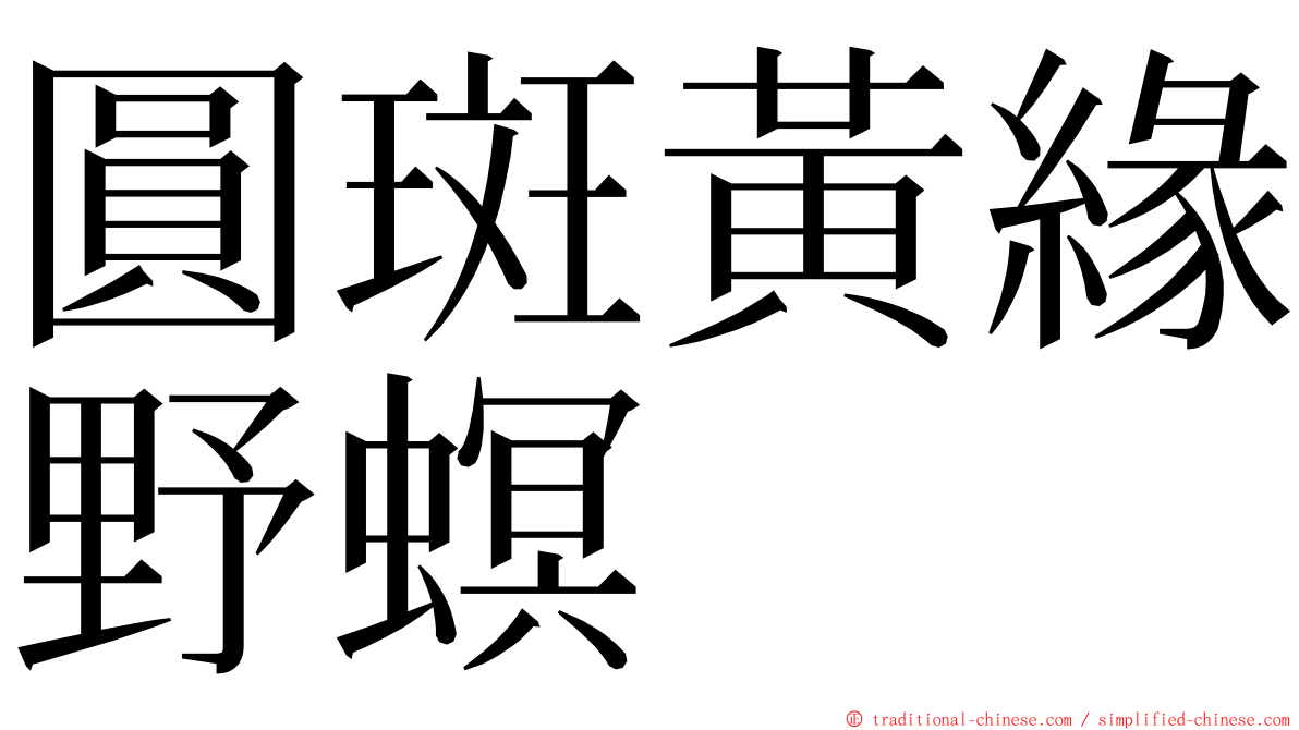 圓斑黃緣野螟 ming font