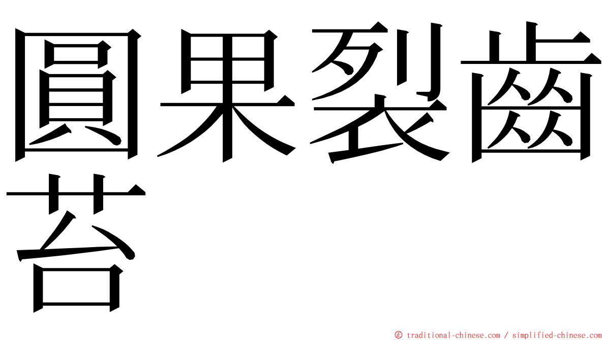 圓果裂齒苔 ming font