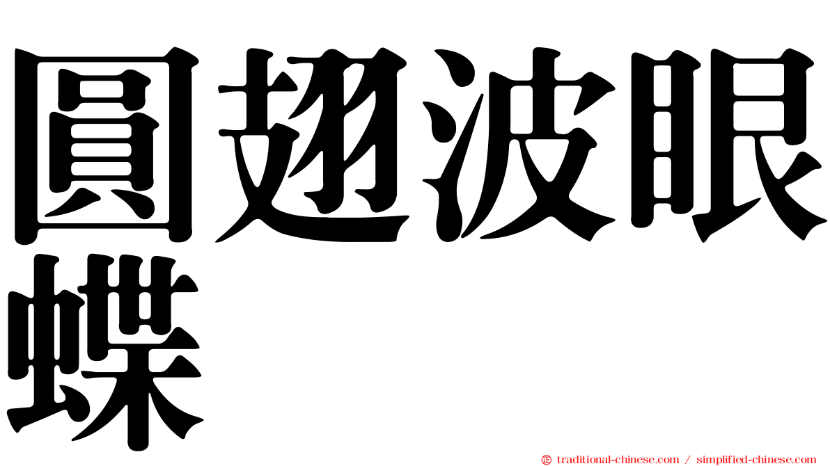 圓翅波眼蝶