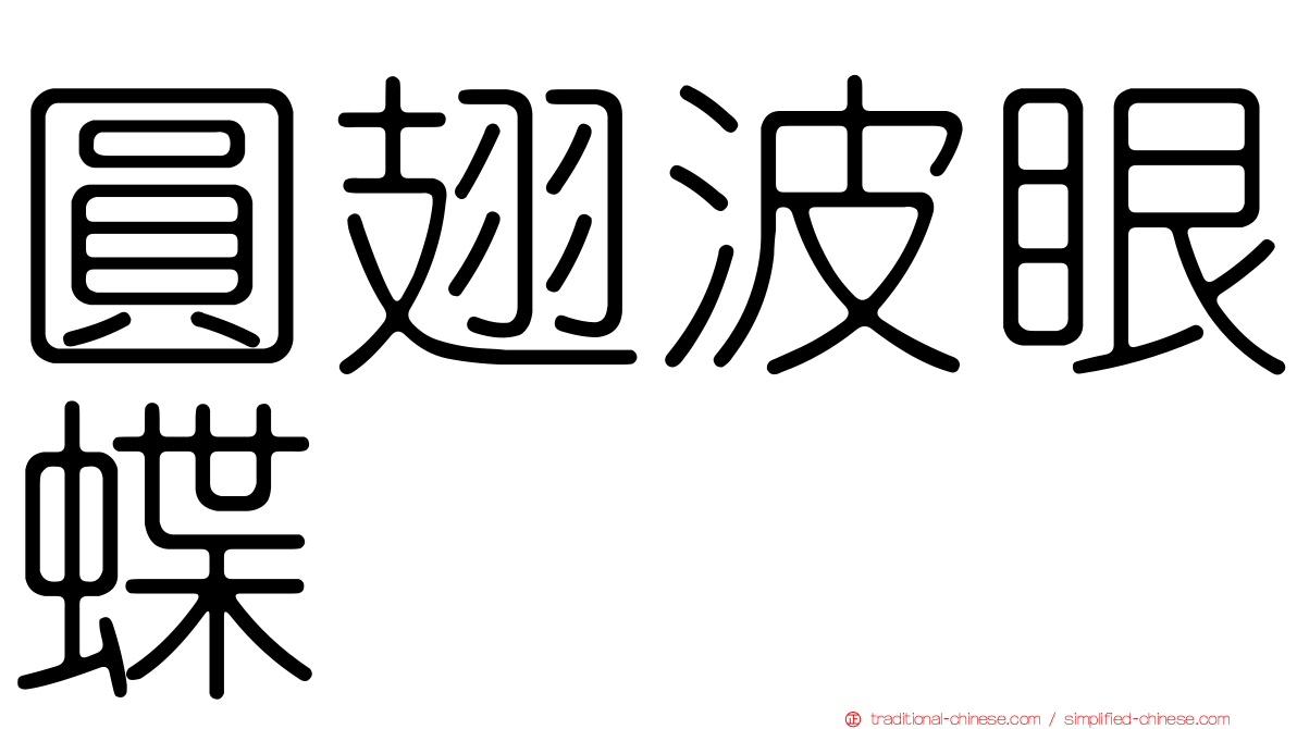 圓翅波眼蝶