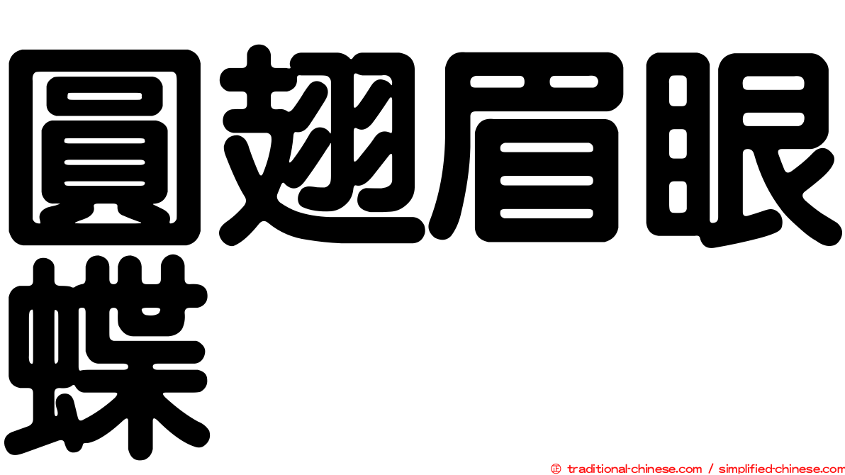 圓翅眉眼蝶