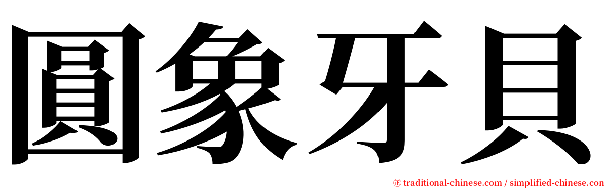 圓象牙貝 serif font