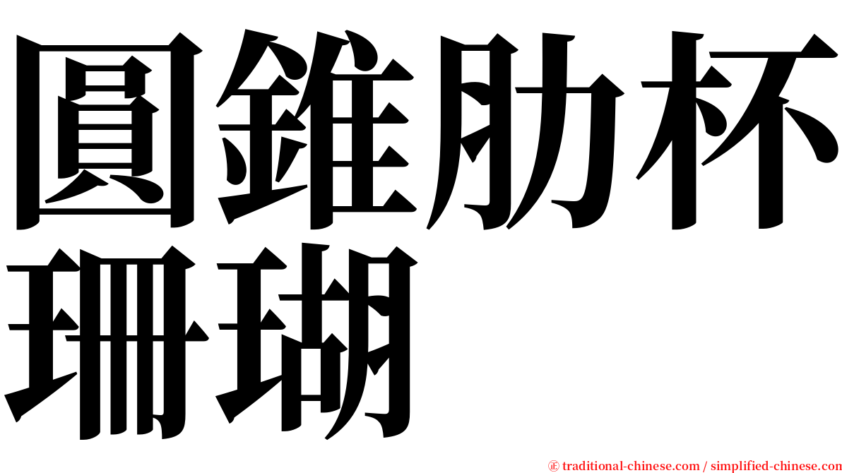 圓錐肋杯珊瑚 serif font